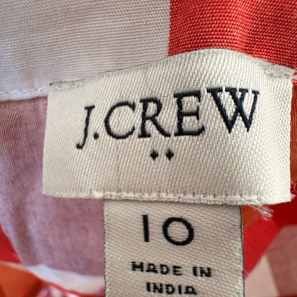 J. Crew Red and Pink Checkered Sleeveless Dress - Picture 2 of 4